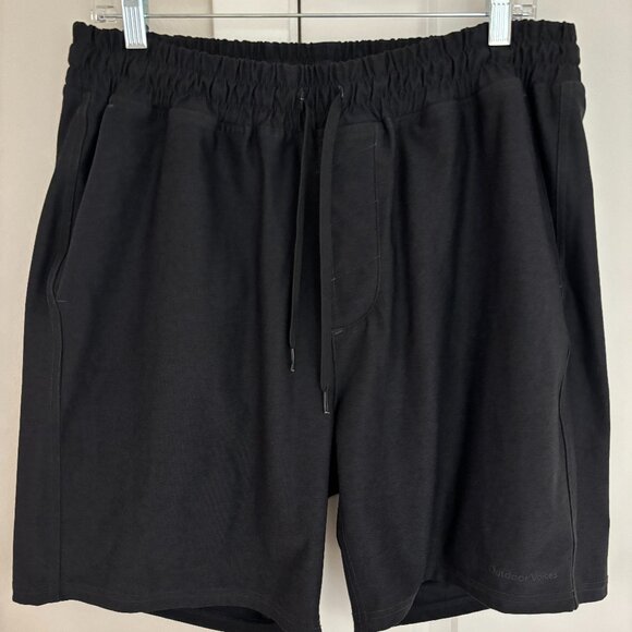 Outdoor Voices Men's All Day Cloudknit Shorts Black 7" Inseam w/ Drawstring XL - Picture 1 of 8